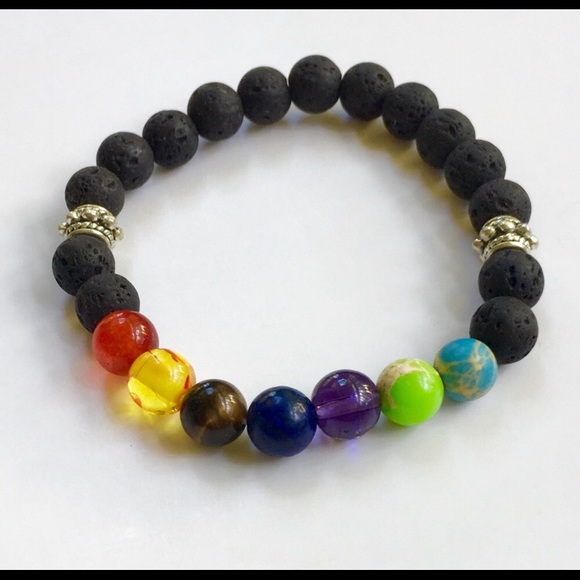7 Chakra Stone Spiritual Healing Bracelet - Picture 2 of 7